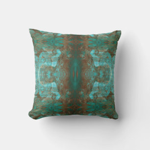 Southwestern Colours Rust Teal Abstract Mirror Cushion