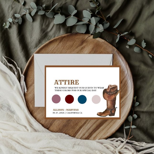 Southwestern Cowboy Theme wedding Details Card (Creator Uploaded)