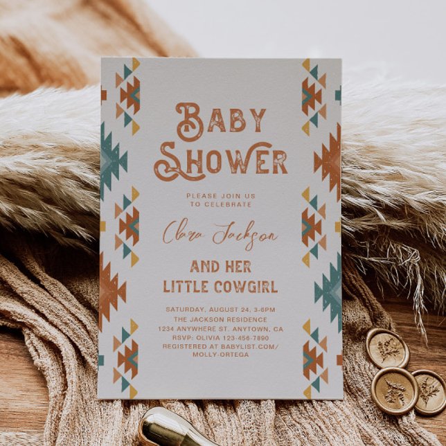 Southwestern Cowgirl Baby Shower Invitation (Creator Uploaded)