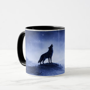Southwestern Coyote Howling at Night Coffee Mug