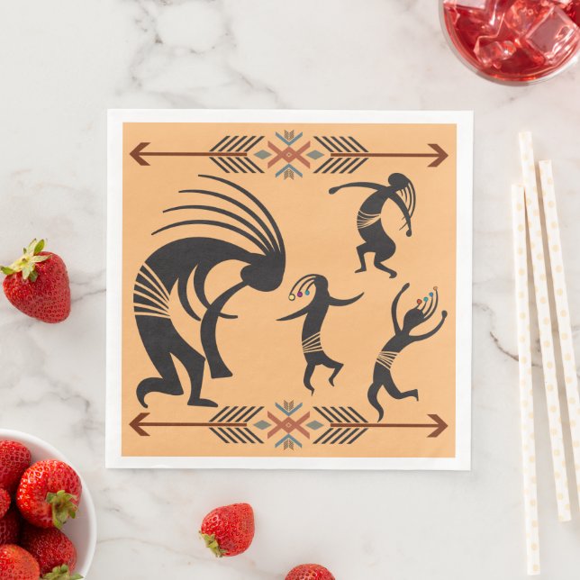Southwestern Dancing Party Kokopelli Napkins (Insitu)
