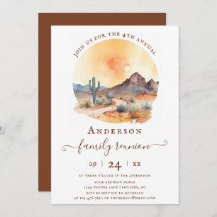 Southwestern Desert and Cactus Family Reunion Invitation