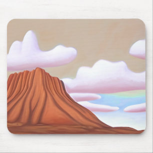 Southwestern Desert and Mesa Minimalist Art Mouse Pad
