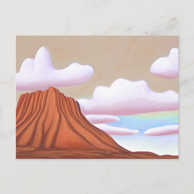 Southwestern Desert and Mesa Minimalist Art Postcard (Front)