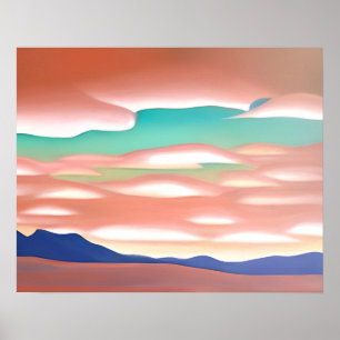 Southwestern Desert and Sky Minimalist Art   Poster