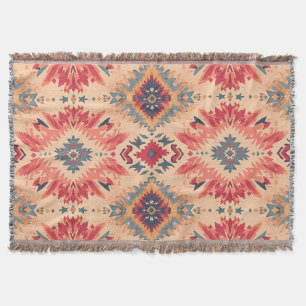 Southwestern Desert Geometric Pattern  Throw Blanket