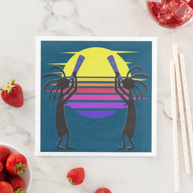 Southwestern Desert Indian Kokopelli Napkin (Insitu)