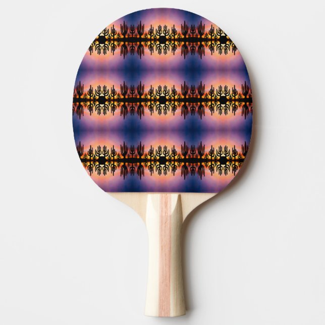 Southwestern Desert Landscape Cactus Sunrise Image Ping Pong Paddle (Front)