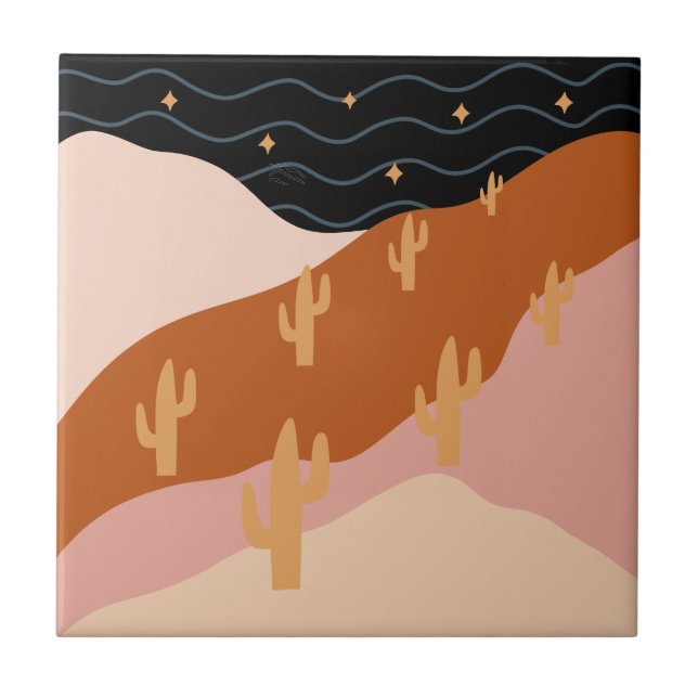 Southwestern Desert Landscape  Ceramic Tile (Front)