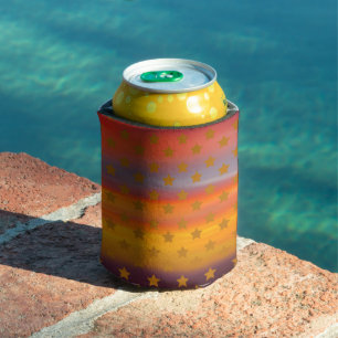 Southwestern Desert Stars And Stripes Abstract Art Can Cooler