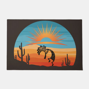 Southwestern Desert Sun Kokopelli Doormat