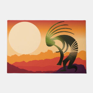 Southwestern Desert Sun Kokopelli Doormat