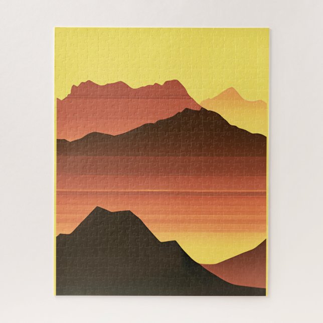 Southwestern Desert Sunset with Mountains  Jigsaw Puzzle (Vertical)