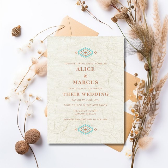  Southwestern Desert Wedding  Invitation (Southwestern Desert Wedding Invitation)