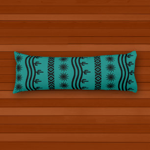 Southwestern Design Teal Pattern Body Cushion