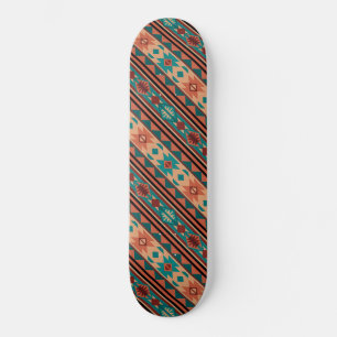 Southwestern Design Turquoise Terracotta Skateboard