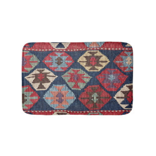 Southwestern Diamond Colourful Ornate Bath Mat
