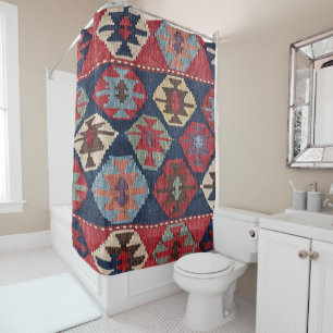 Southwestern Diamond Colourful Ornate Shower Curtain