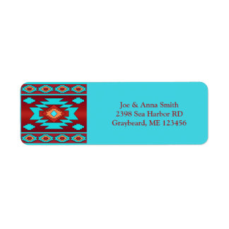 Southwestern ethnic geometric design return address label