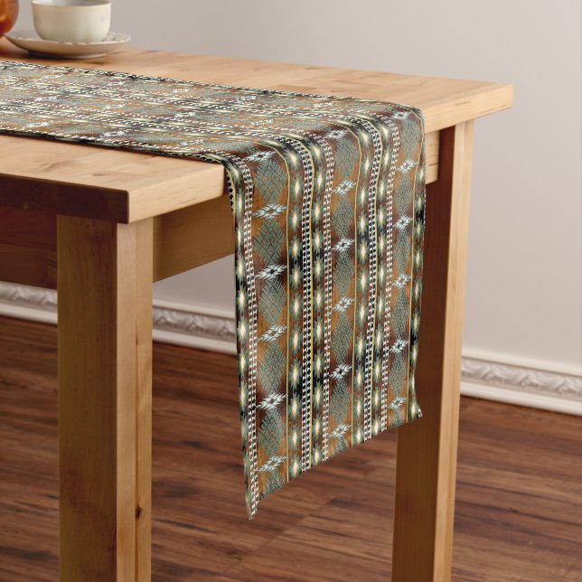 Southwestern ethnic geometric pattern. short table runner (In Situ)