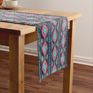 Southwestern ethnic geometric pattern. short table runner