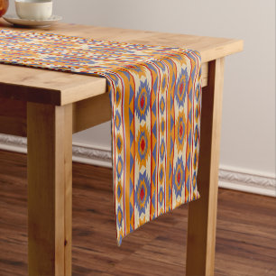 Southwestern ethnic geometric pattern. short table runner