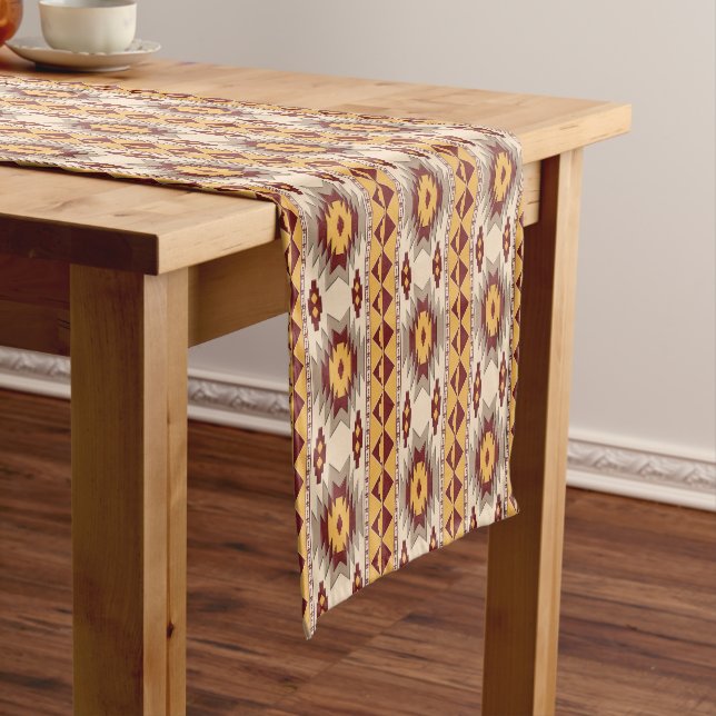 Southwestern ethnic geometric pattern. short table runner (In Situ)