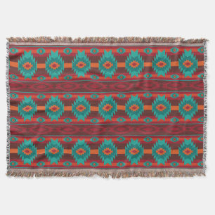 southwestern ethnic navaio tribal pattern throw blanket