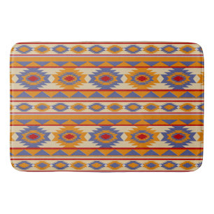 southwestern ethnic navajo pattern bath mat