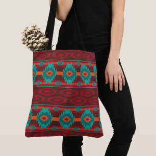 Southwestern ethnic navajo tribal pattern tote bag