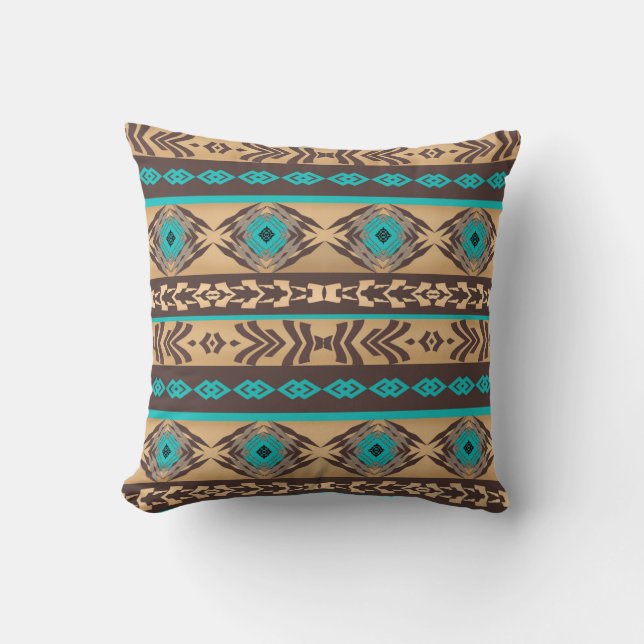 Southwestern ethnic tribal pattern. cushion (Front)