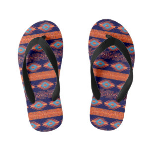 Southwestern ethnic tribal pattern. kid's thongs
