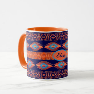 Southwestern ethnic tribal pattern. mug
