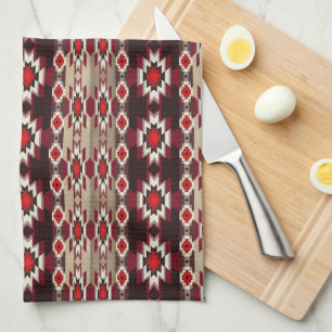 Southwestern ethnic tribal pattern. tea towel