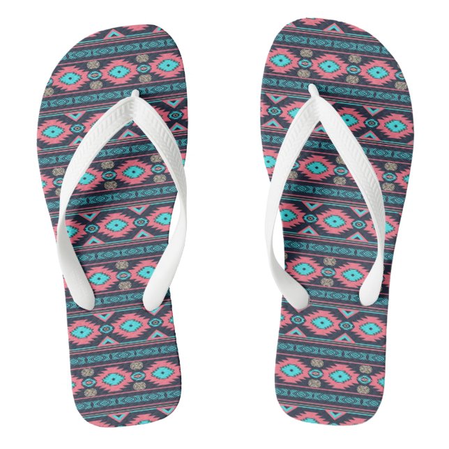 Southwestern ethnic tribal pattern. thongs (Footbed)