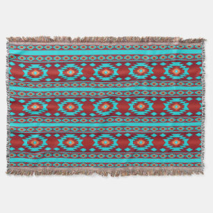Southwestern ethnic tribal pattern. throw blanket