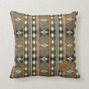 Southwestern ethnic tribal pattern. throw pillow