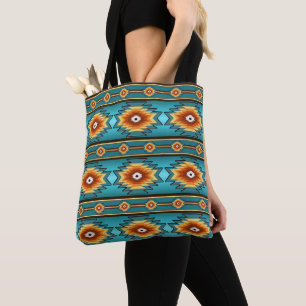 Southwestern ethnic tribal pattern tote bag