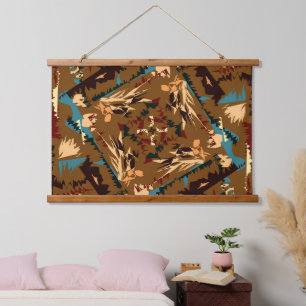 Southwestern Geometric Abstract Pattern Hanging Tapestry