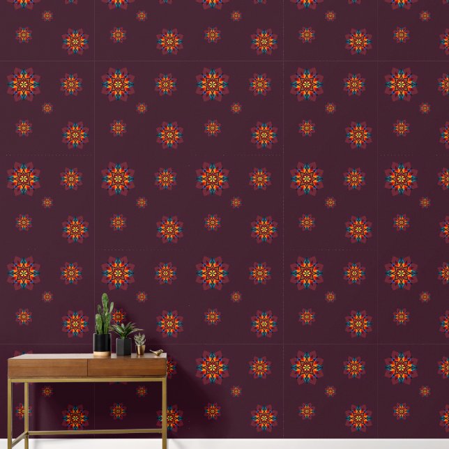 Southwestern Geometric Pattern Wallpaper (Hallway)