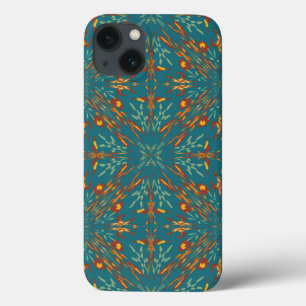 Southwestern Golden Sun Ray Colours Pattern iPhone 13 Case