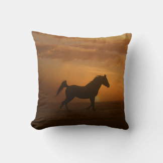 Southwestern Horse in the Sunset Decor Pillow