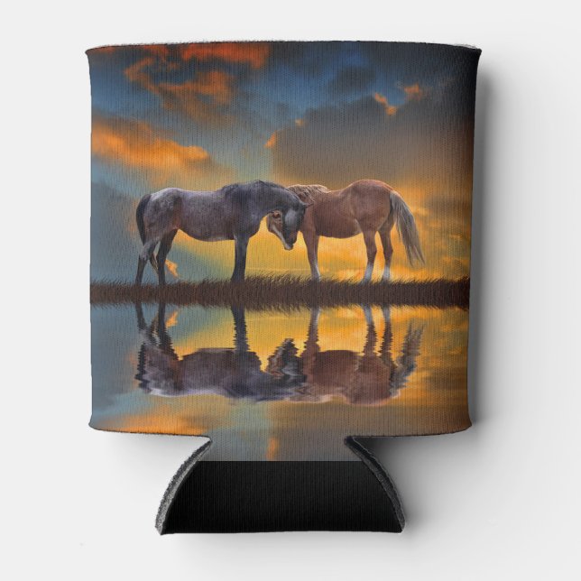 Southwestern Horses in Sunset Water Can Cooler (Front)