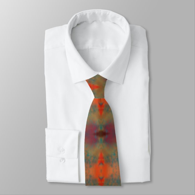 Southwestern Inspired Art Abstract Pattern Tie (Tied)