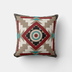 Southwestern Inspired Earth Tones Throw Pillow