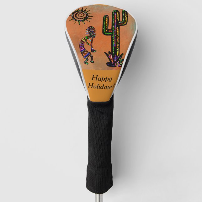 SOUTHWESTERN  KOKOPELLI ART      GOLF HEAD COVER (Front)