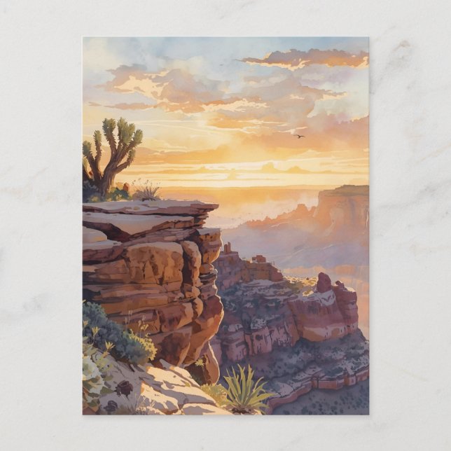Southwestern Landscape Desert Canyon Sunrise Postcard (Front)