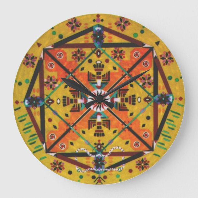SOUTHWESTERN LARGE ROUND WALL CLOCK (Front)