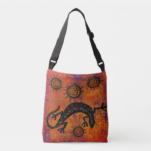 SOUTHWESTERN LIZARD ART CROSSBODY BAG