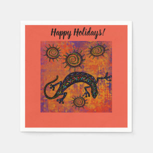 SOUTHWESTERN LIZARD ART NAPKIN